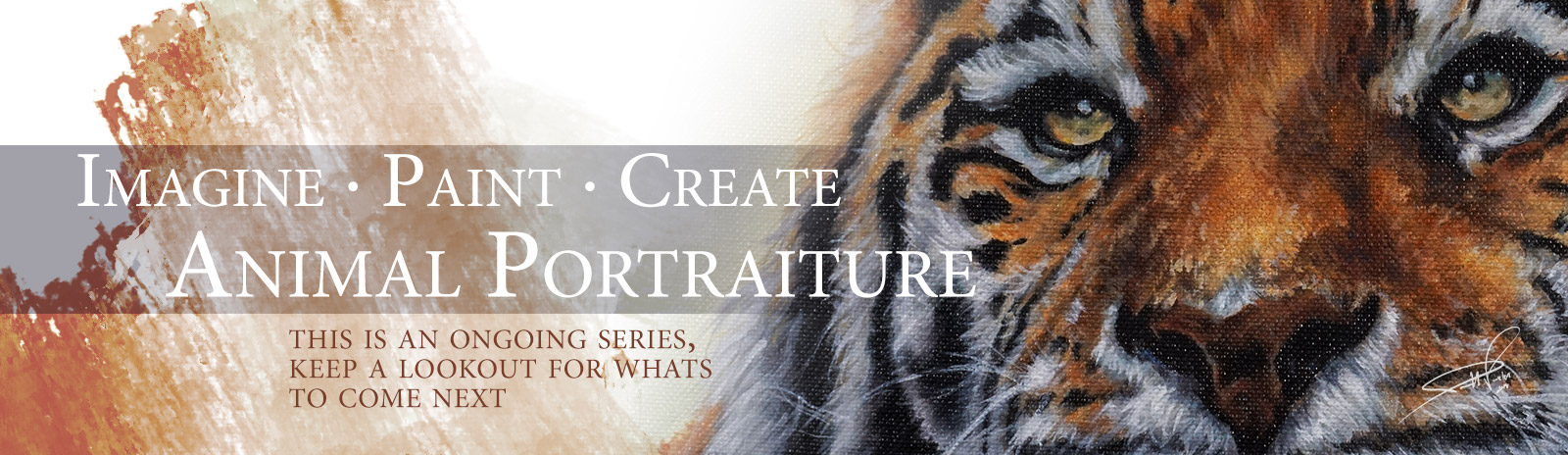 Animal Series Tiger Portrait in oil paint, by Artist Donald Voelker