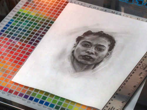 Portrait Drawing of a Women