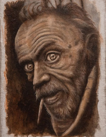 Oil Painting Study of an old man’s face