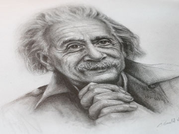 Portrait Drawing Study of Albert Einstein