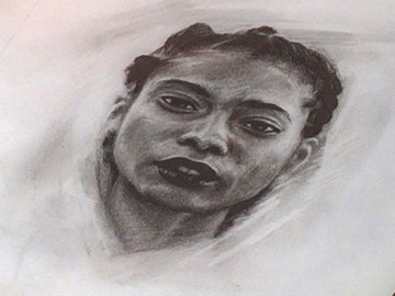 Portrait Drawing Study of a Women