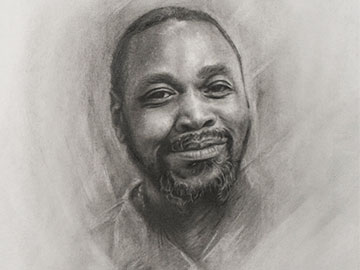 Portrait Drawing Commission of Michael Gordon Penn, by Artist Donald Voelker